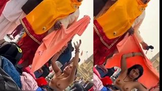 Indian Bhabhi Bath Outdoor Changing Clothes Captured Nude Clip