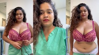 Indian Tanker Nurse Strip – Teasing Her Boobs Porn Show HD