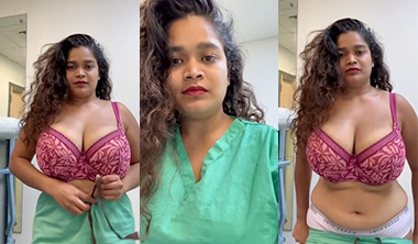 Indian Tanker Nurse Strip – Teasing Her Boobs Porn Show HD