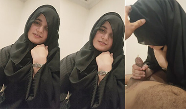 Hot Desi Indian Hijabi Innocent Girl Sucking BF Black Cock