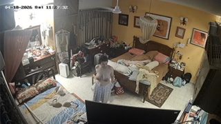 Hot Bhabhi After Bath Changing Dress CCTV Captured Show