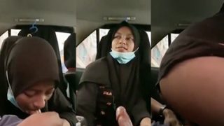 Shy Hijabi Girl Blowjob Dick Fucking Inside Car Viral