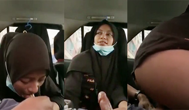 Shy Hijabi Girl Blowjob Dick Fucking Inside Car Viral