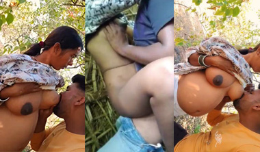 Horny Telugu Wife Affair – Outdoor Fucking With BF View