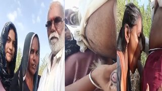 Desi Old Uncle Enjoying – With Two Aunty Outdoor Xxx
